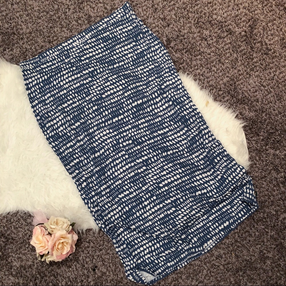 XL blue and white Loft maxi skirt
